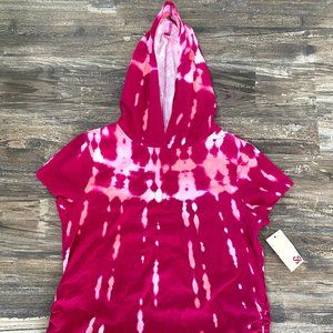 New Pink Hooded Tie Dye girls shirt